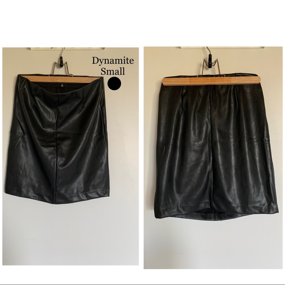 DYNAMITE Faux Leather Mini Skirt